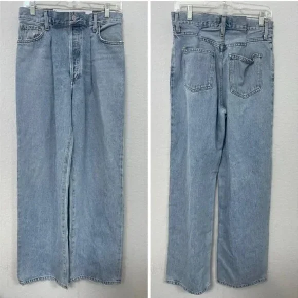 NWOT AGOLDE Dax Upsized High Rise Wide Leg Paper Bag Baggy Jean Size 15